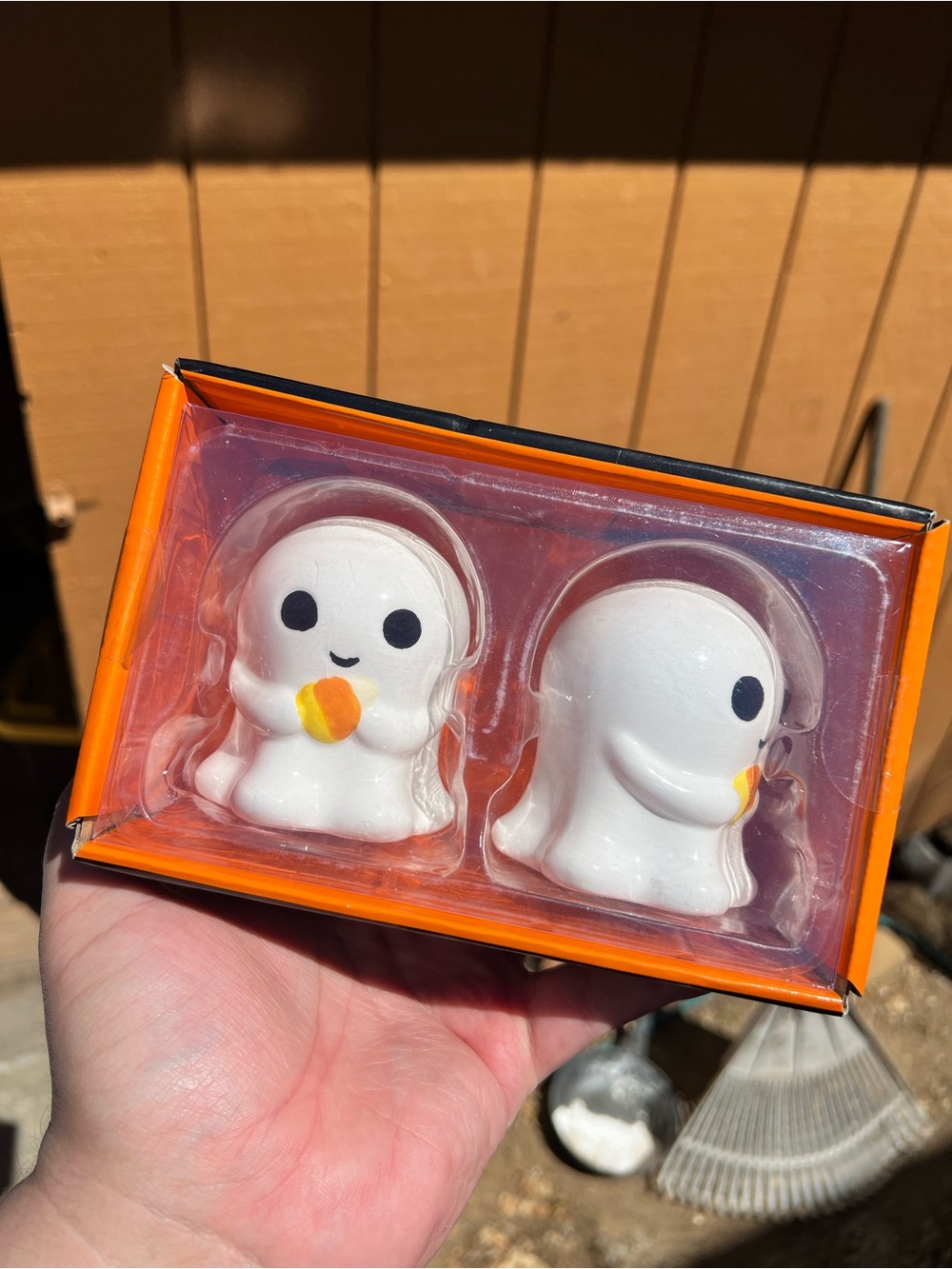 CANDY CORN GHOST SALT AND PEPPER SHAKERS